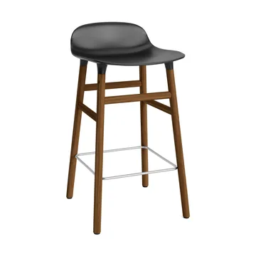 Chaise de bar Form Chair pieds en noyer - noir - Normann Copenhagen