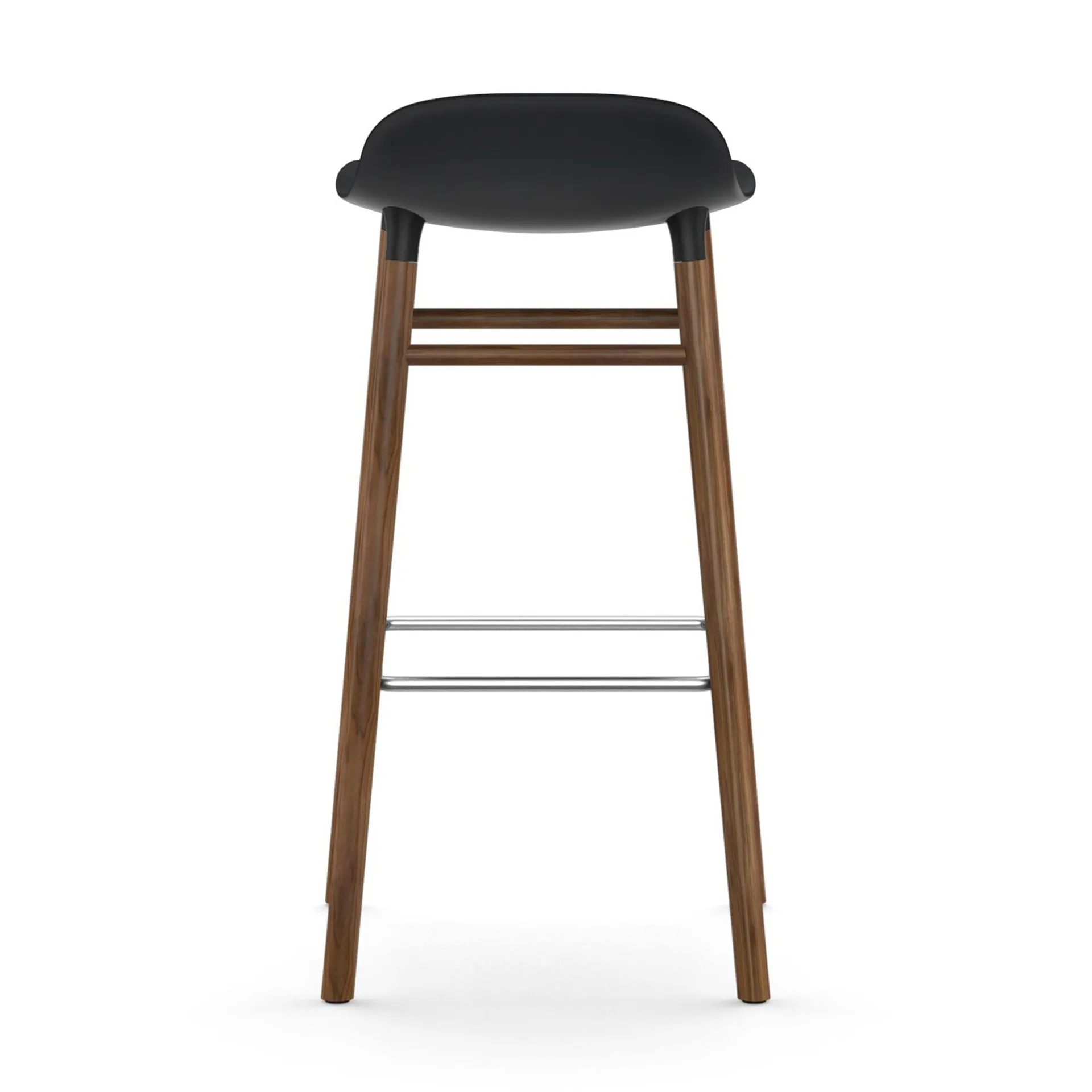 Chaise de bar Form Chair pieds en noyer, noir Normann Copenhagen