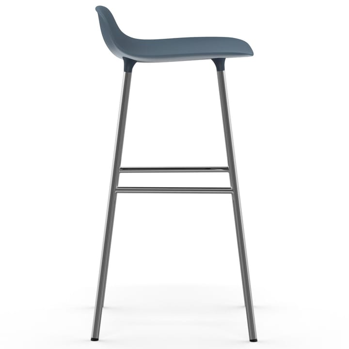 Chaise de bar Form pieds chromés 75 cm - Bleu - Normann Copenhagen