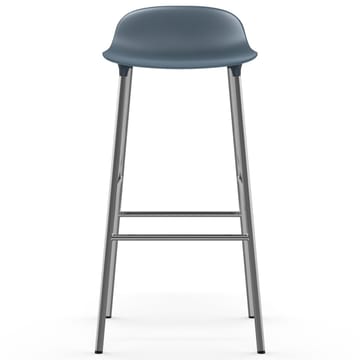 Chaise de bar Form pieds chromés 75 cm - Bleu - Normann Copenhagen