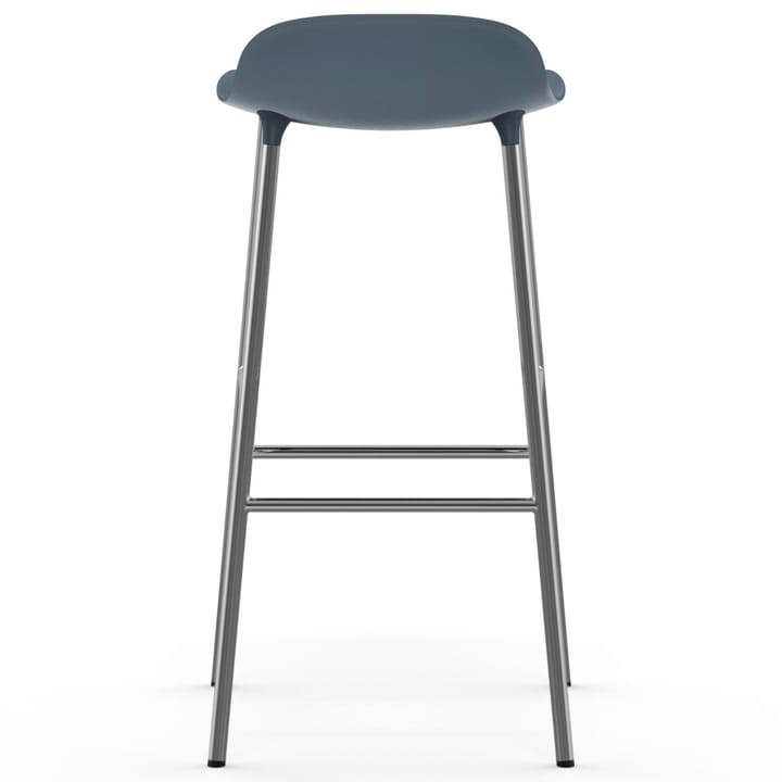 Chaise de bar Form pieds chromés 75 cm - Bleu - Normann Copenhagen