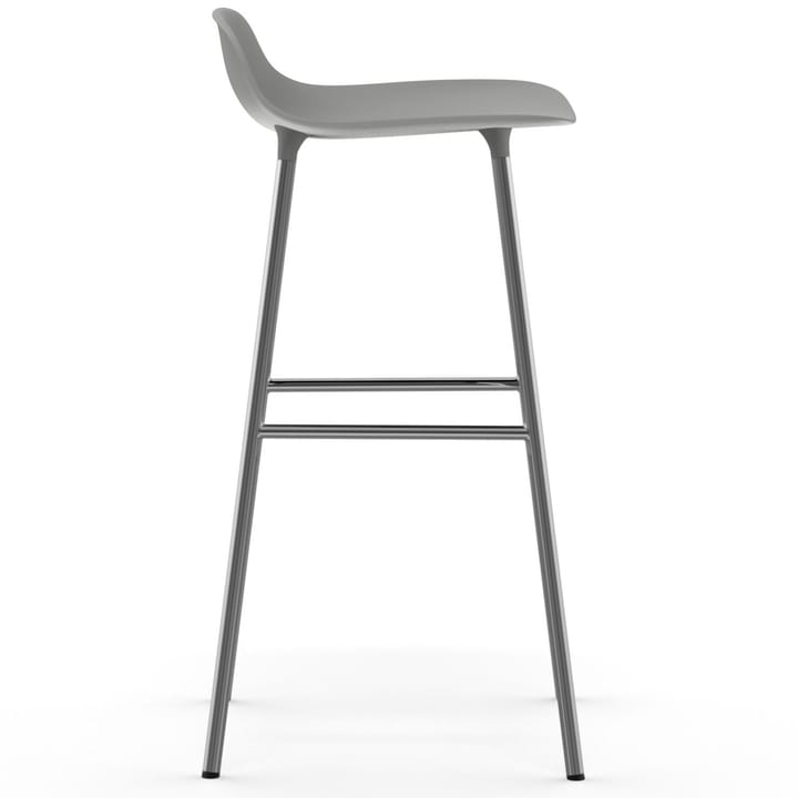 Chaise de bar Form pieds chromés 75 cm - Gris - Normann Copenhagen