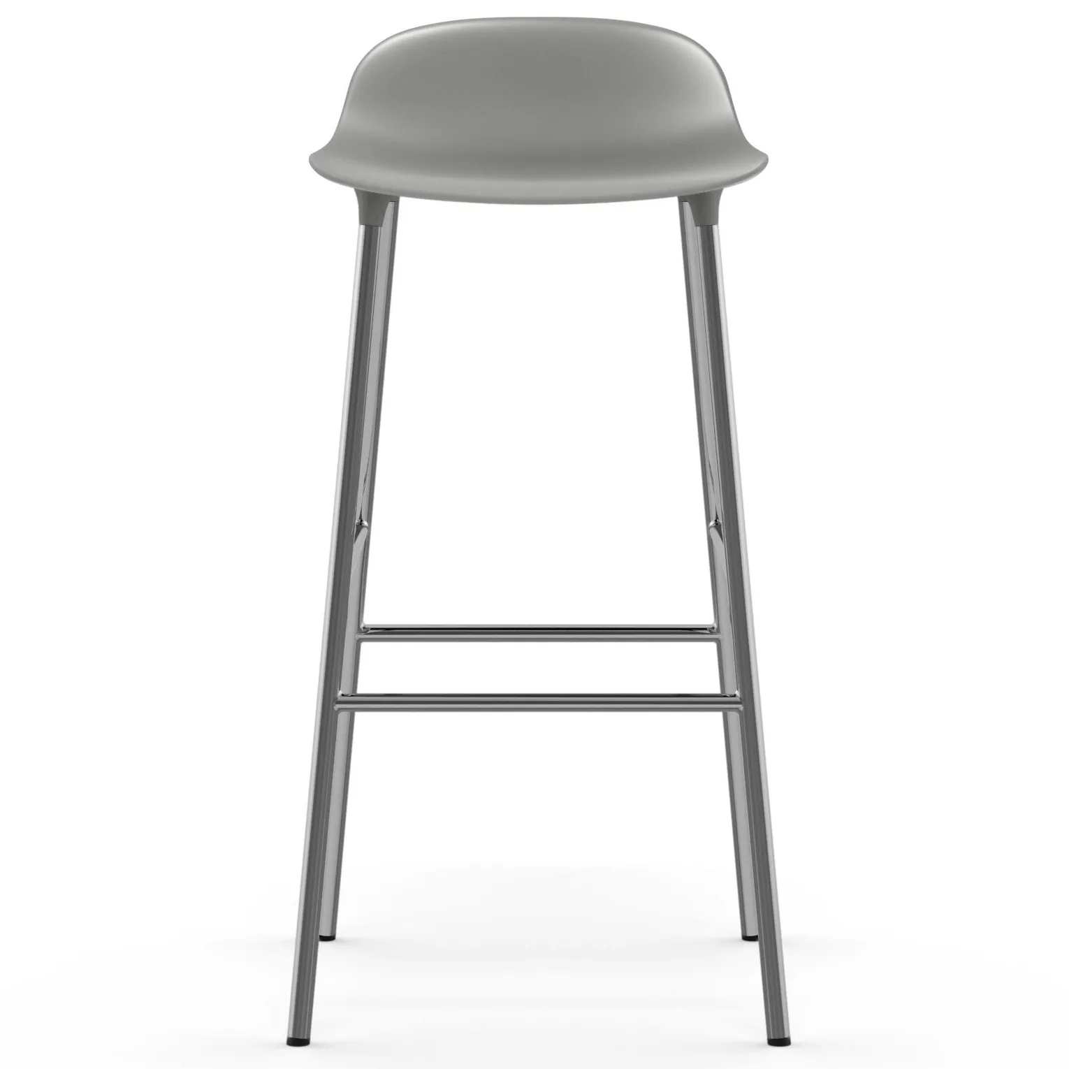Chaise de bar Form pieds chromés 75 cm, Gris Normann Copenhagen
