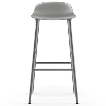 Chaise de bar Form pieds chromés 75 cm - Gris - Normann Copenhagen