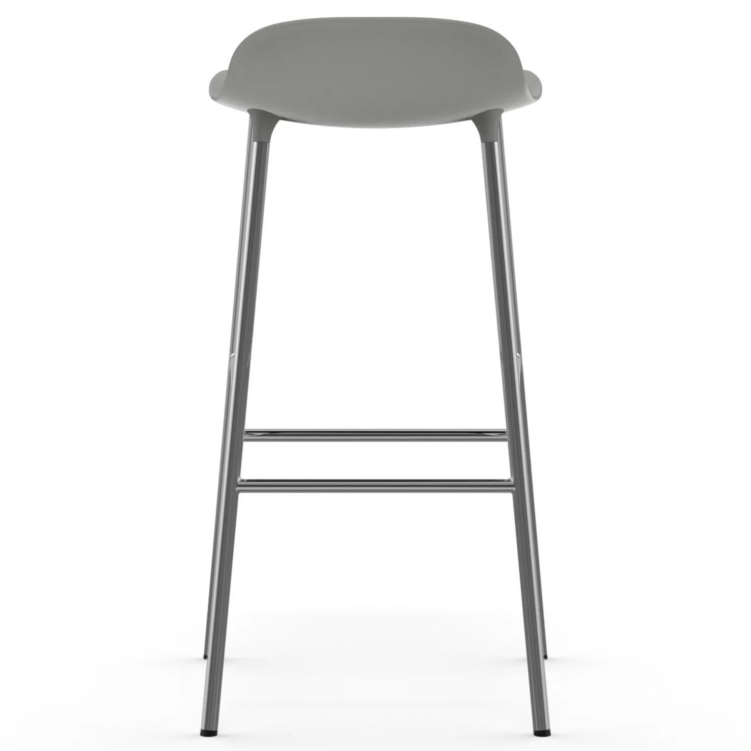Chaise de bar Form pieds chromés 75 cm, Gris Normann Copenhagen