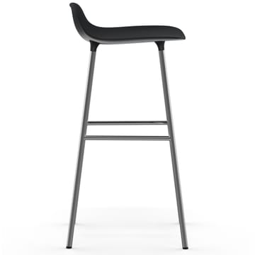 Chaise de bar Form pieds chromés 75 cm - Noir - Normann Copenhagen