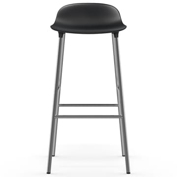 Chaise de bar Form pieds chromés 75 cm - Noir - Normann Copenhagen