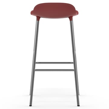 Chaise de bar Form pieds chromés 75 cm - Rouge - Normann Copenhagen