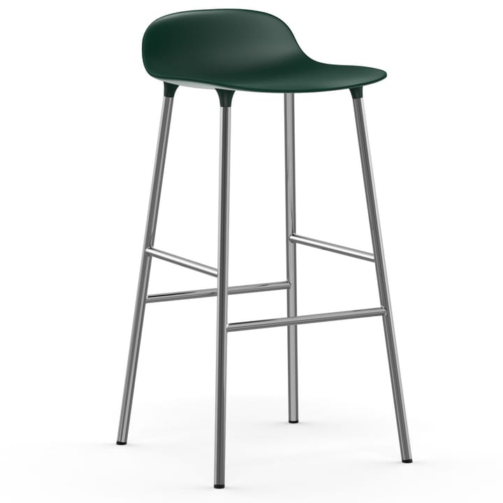 Chaise de bar Form pieds chromés 75 cm - Vert - Normann Copenhagen