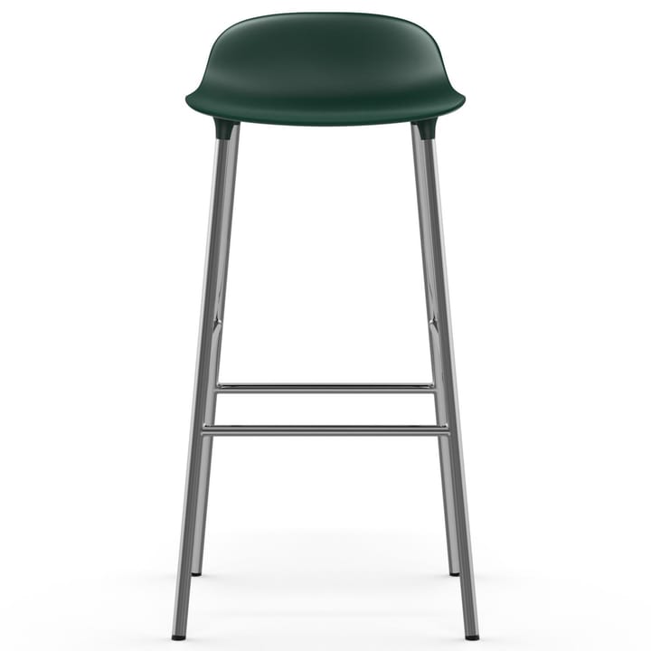 Chaise de bar Form pieds chromés 75 cm - Vert - Normann Copenhagen