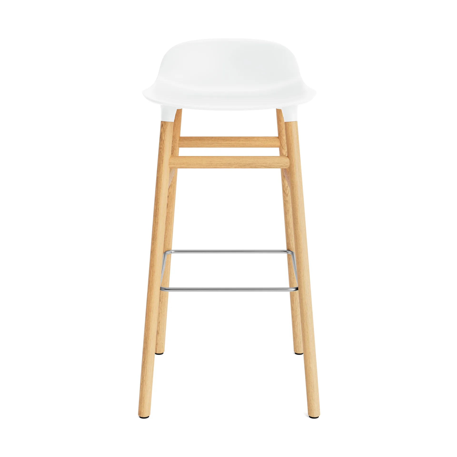 Chaise de bar Form pieds en chêne 75 cm, blanc Normann Copenhagen