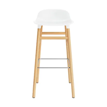 Chaise de bar Form pieds en chêne 75 cm - blanc - Normann Copenhagen