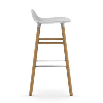 Chaise de bar Form pieds en chêne 75 cm - blanc - Normann Copenhagen