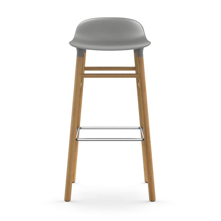 Chaise de bar Form pieds en chêne 75 cm, gris Normann Copenhagen