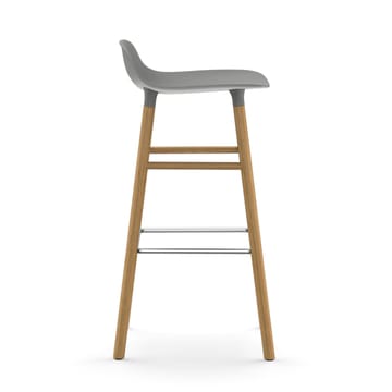 Chaise de bar Form pieds en chêne 75 cm - gris - Normann Copenhagen