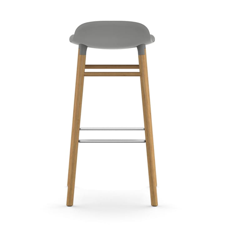 Chaise de bar Form pieds en chêne 75 cm, gris Normann Copenhagen