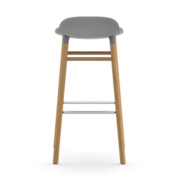 Chaise de bar Form pieds en chêne 75 cm - gris - Normann Copenhagen