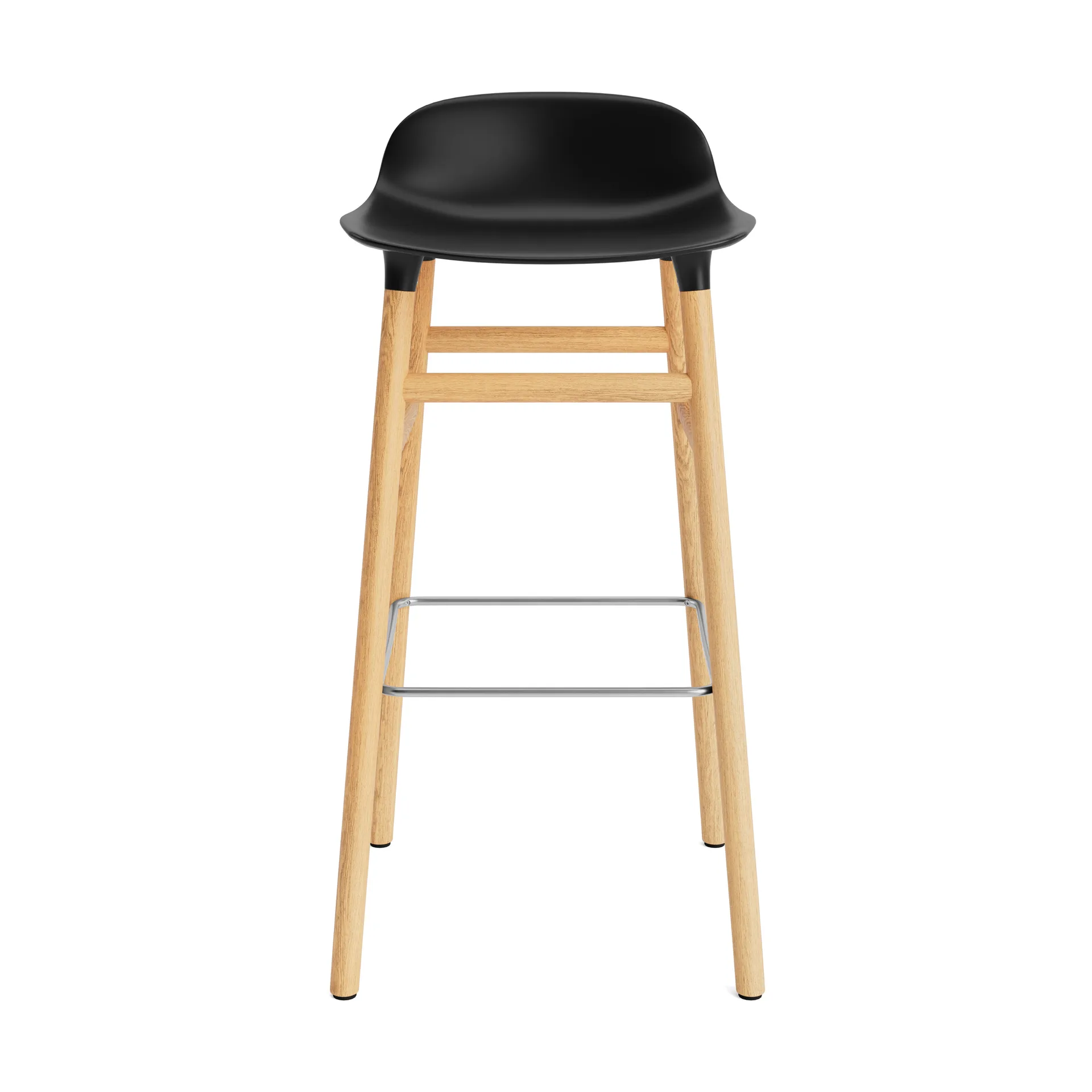 Chaise de bar Form pieds en chêne 75 cm, noir Normann Copenhagen