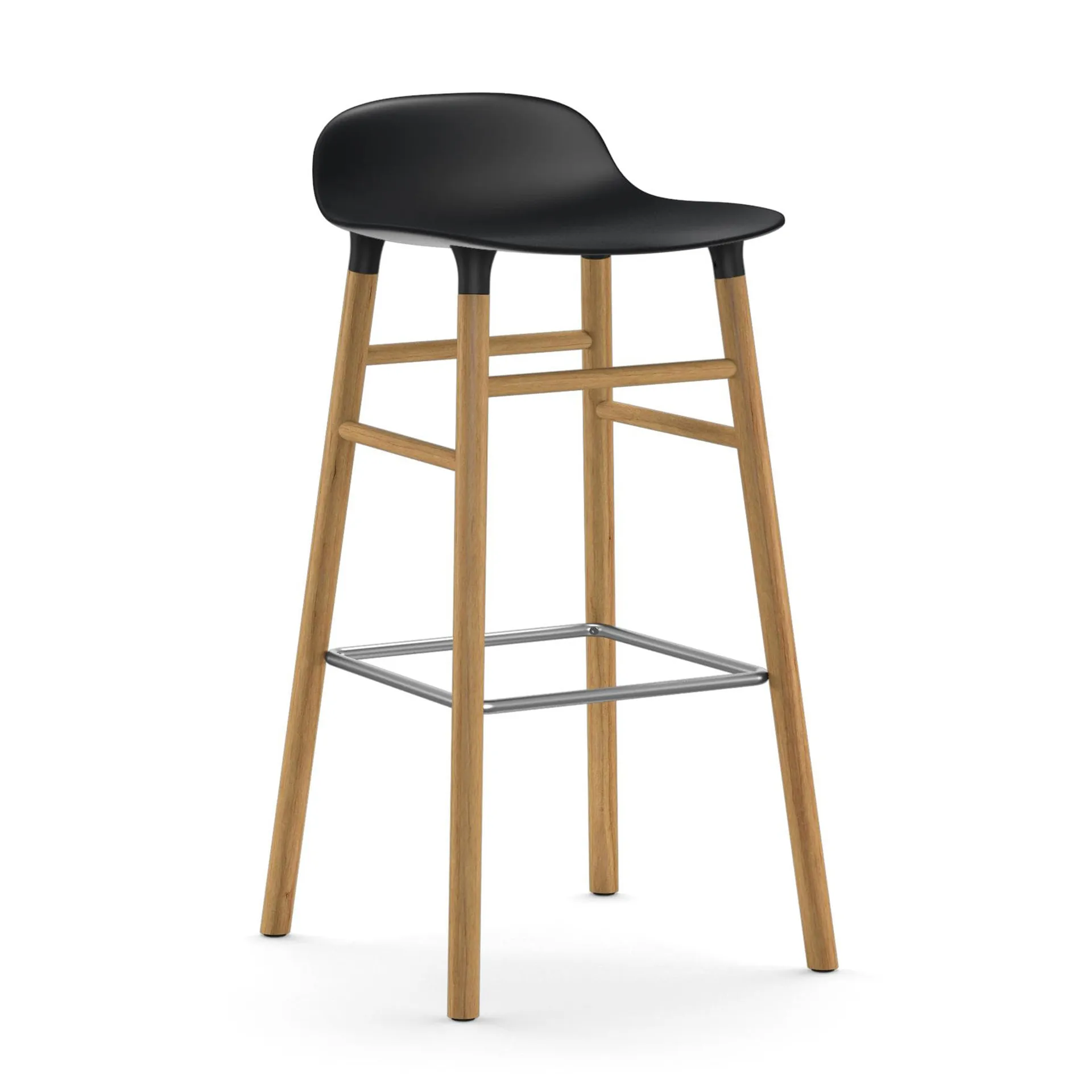 Normann Copenhagen Chaise de bar Form pieds en chêne noir