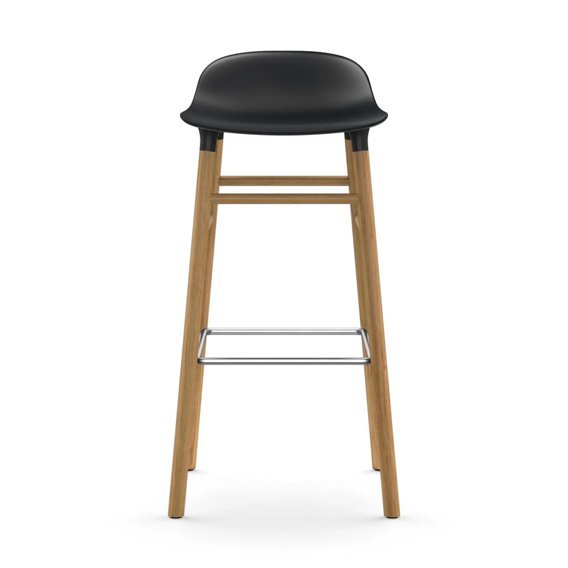 Chaise de bar Form pieds en chêne 75 cm, noir Normann Copenhagen