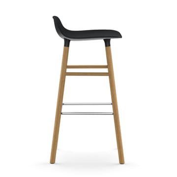 Chaise de bar Form pieds en chêne 75 cm - noir - Normann Copenhagen