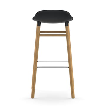 Chaise de bar Form pieds en chêne 75 cm - noir - Normann Copenhagen