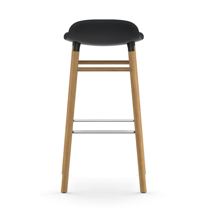 Chaise de bar Form pieds en chêne 75 cm - noir - Normann Copenhagen