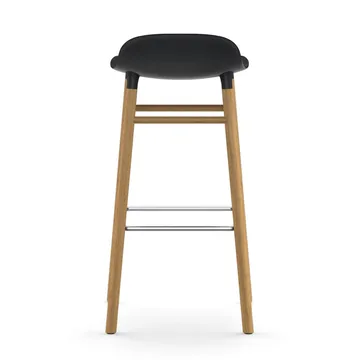 Chaise de bar Form pieds en chêne 75 cm - noir - Normann Copenhagen