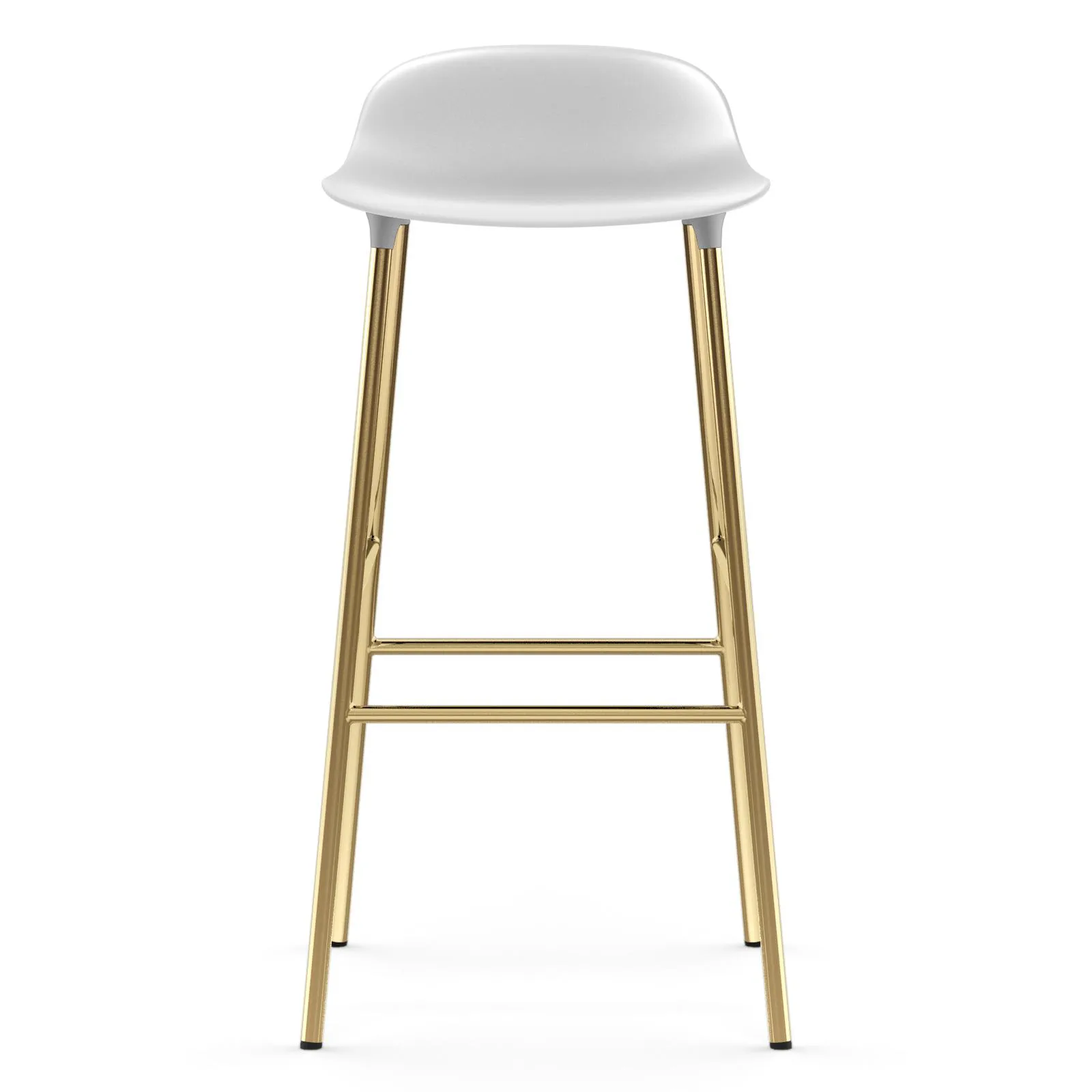 Chaise de bar Form pieds en laiton 75 cm, Blanc Normann Copenhagen