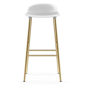 Chaise de bar Form pieds en laiton 75 cm - Blanc - Normann Copenhagen