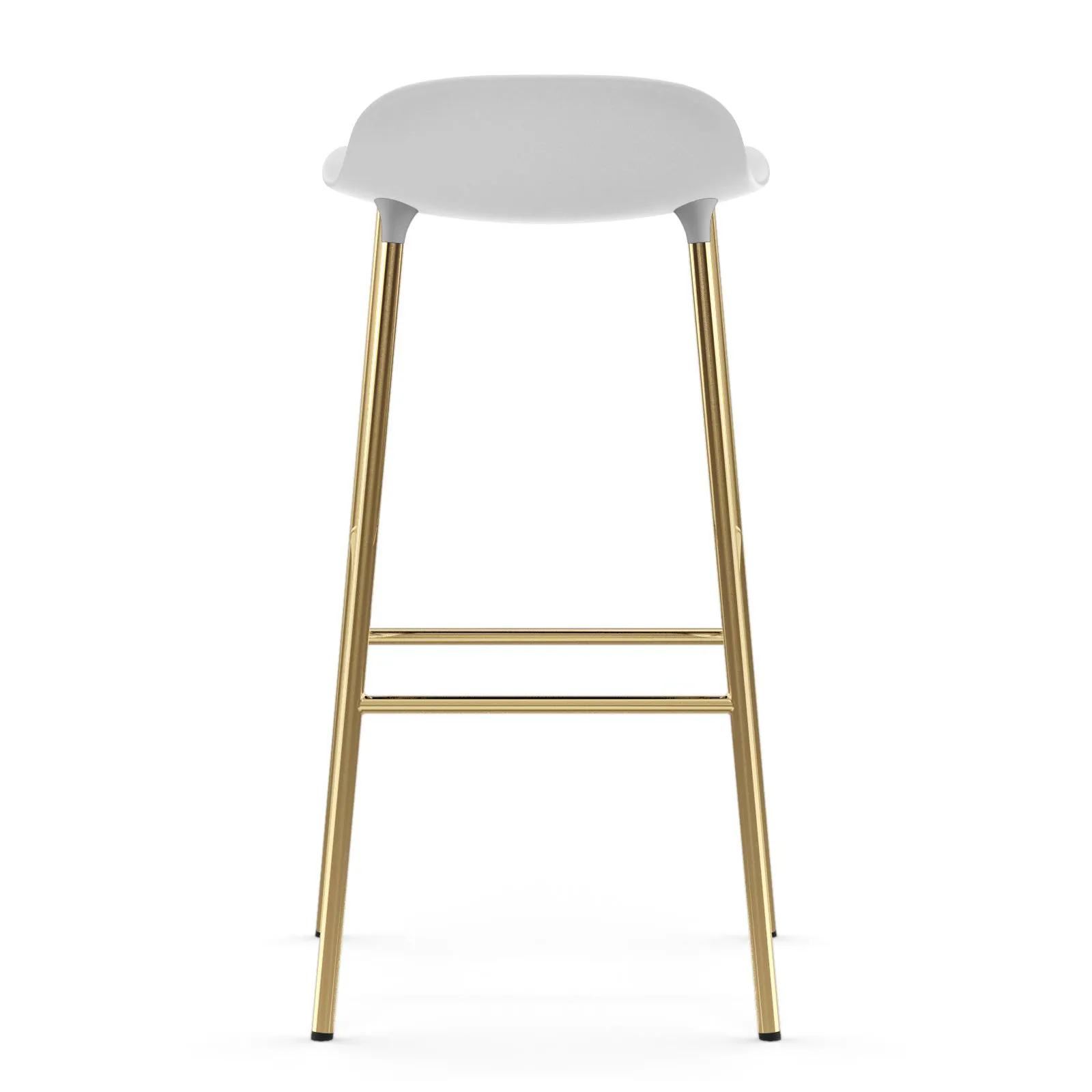 Chaise de bar Form pieds en laiton 75 cm, Blanc Normann Copenhagen