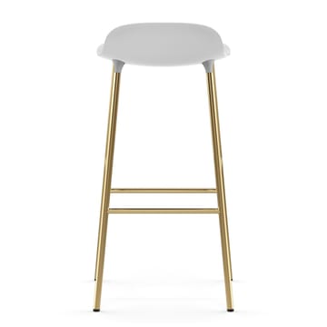 Chaise de bar Form pieds en laiton 75 cm - Blanc - Normann Copenhagen