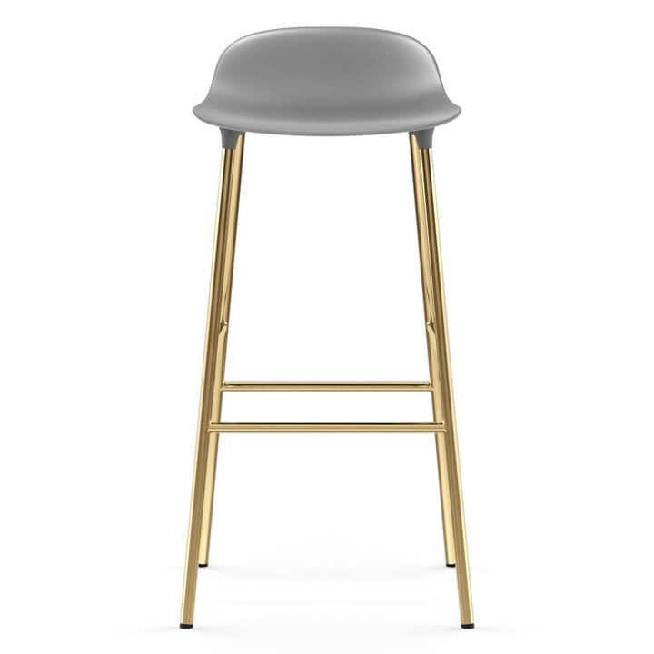 Chaise de bar Form pieds en laiton 75 cm - Gris - Normann Copenhagen
