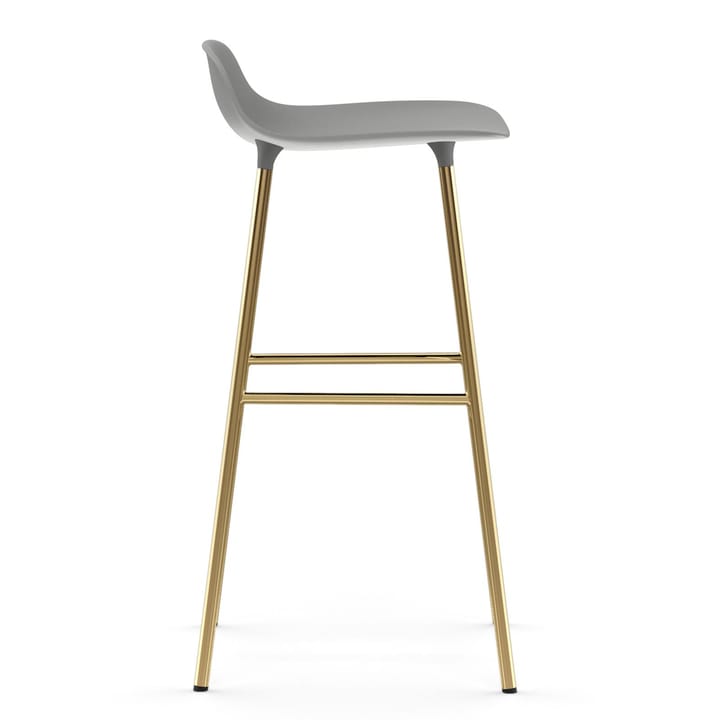 Chaise de bar Form pieds en laiton 75 cm - Gris - Normann Copenhagen