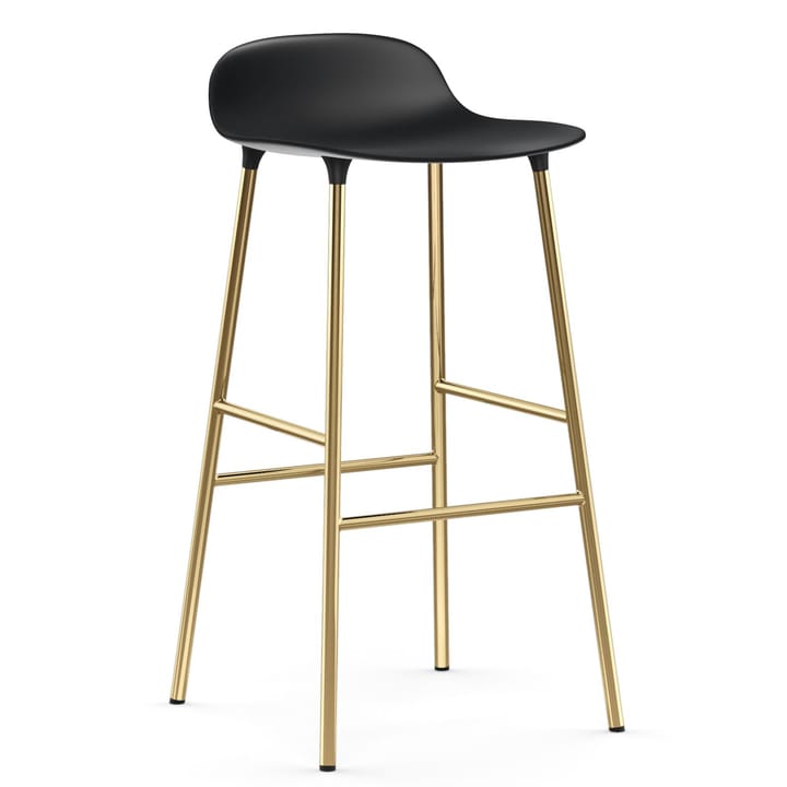 Chaise de bar Form pieds en laiton 75 cm - Noir - Normann Copenhagen