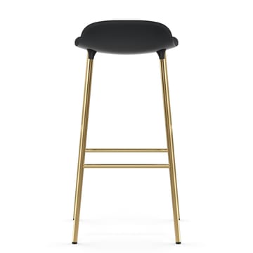 Chaise de bar Form pieds en laiton 75 cm - Noir - Normann Copenhagen
