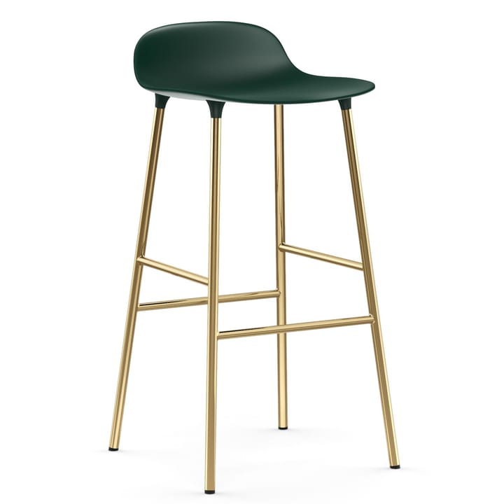 Chaise de bar Form pieds en laiton 75 cm - Vert - Normann Copenhagen