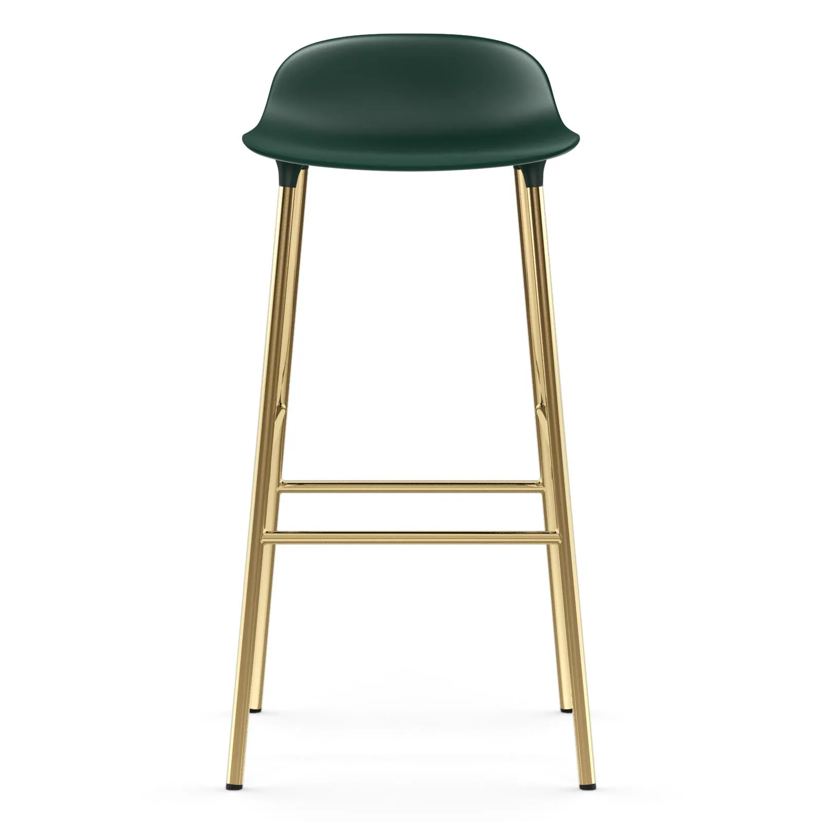 Chaise de bar Form pieds en laiton 75 cm, Vert Normann Copenhagen
