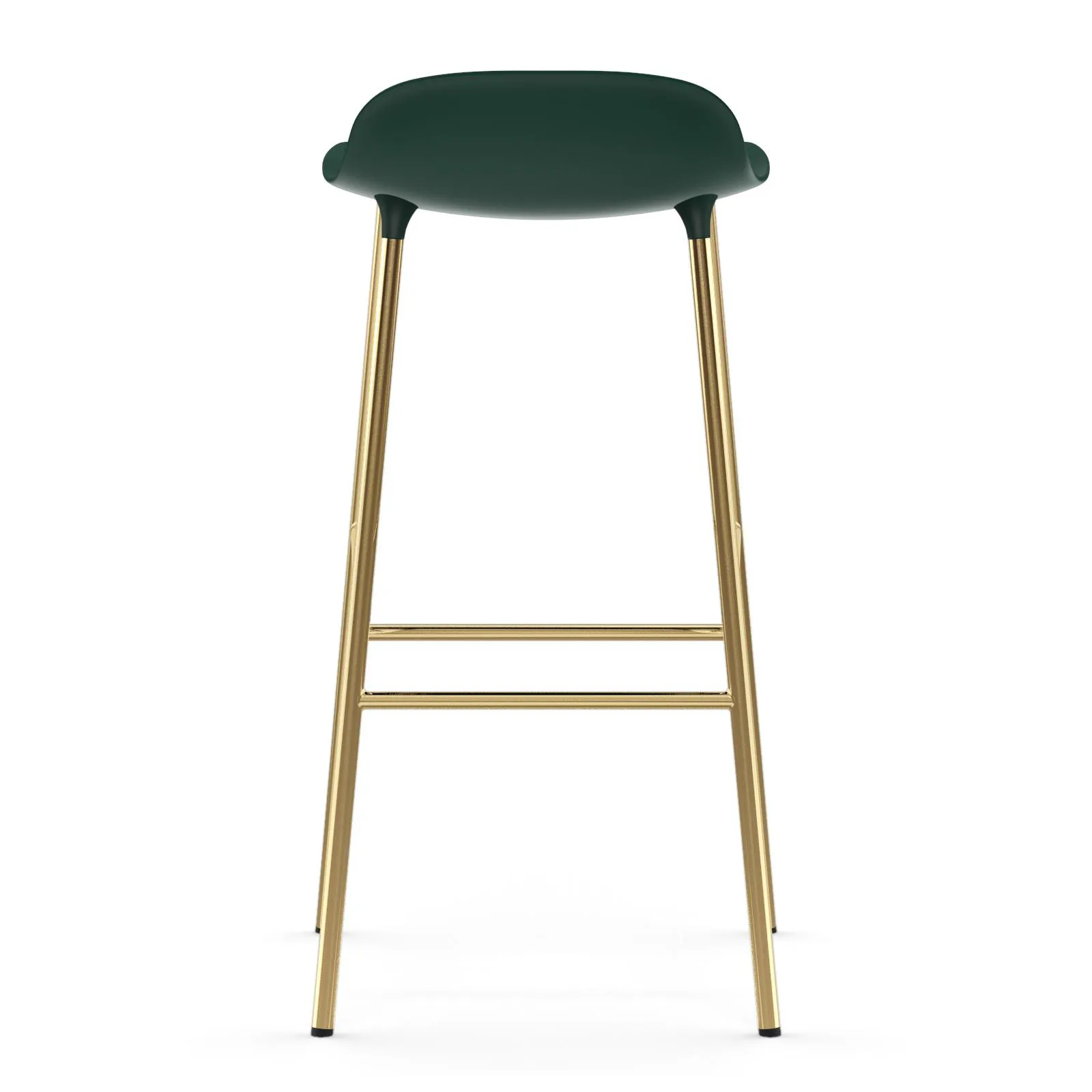 Chaise de bar Form pieds en laiton 75 cm, Vert Normann Copenhagen