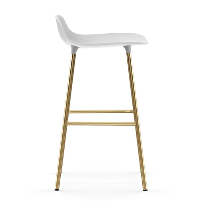 Chaise de bar Form pieds en laiton - Blanc - Normann Copenhagen