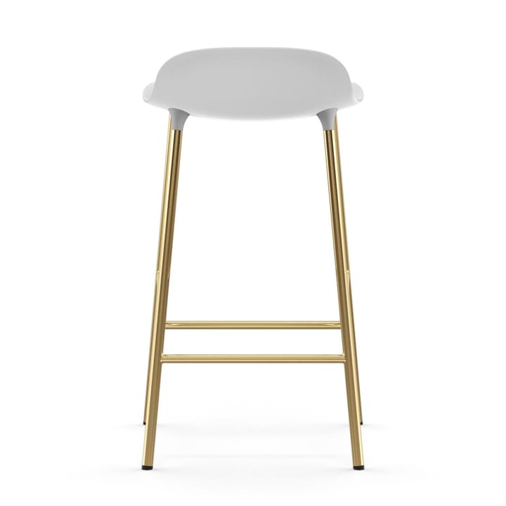 Chaise de bar Form pieds en laiton - Blanc - Normann Copenhagen