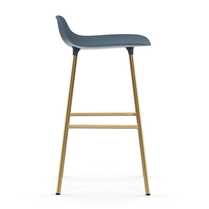 Chaise de bar Form pieds en laiton - Bleu - Normann Copenhagen