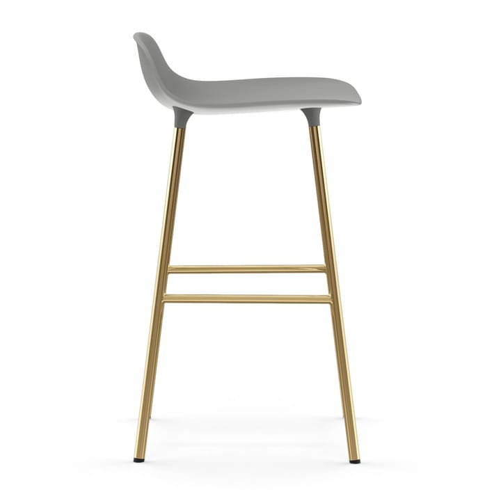 Chaise de bar Form pieds en laiton - Gris - Normann Copenhagen