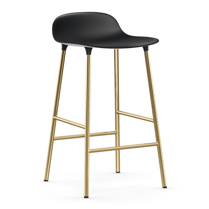 Chaise de bar Form pieds en laiton - Noir - Normann Copenhagen