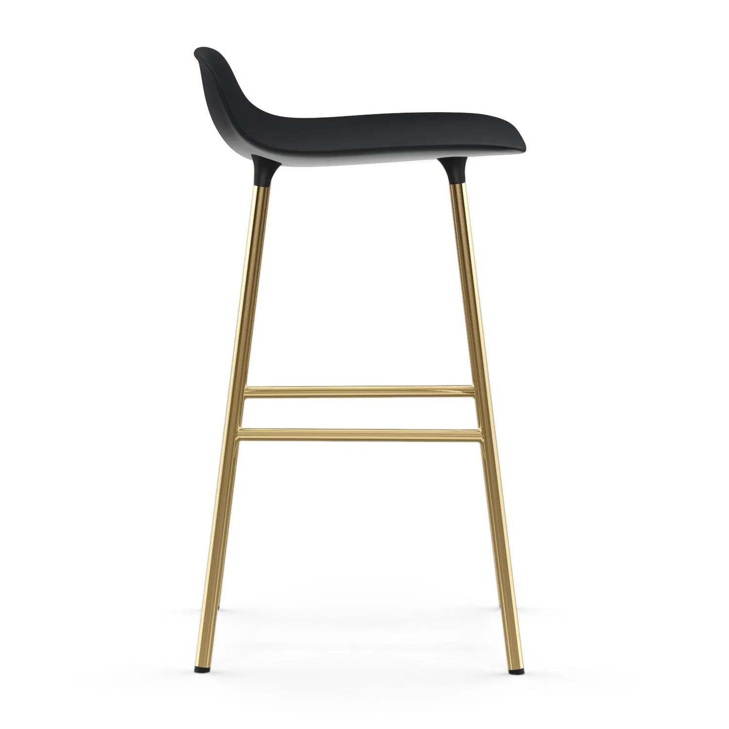 Chaise de bar Form pieds en laiton, Noir Normann Copenhagen