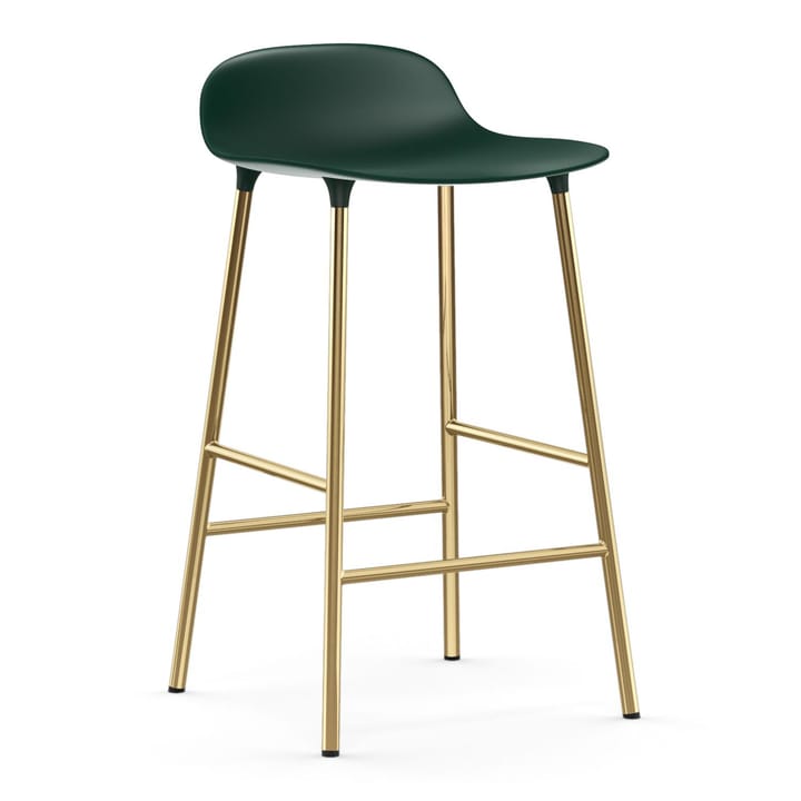 Chaise de bar Form pieds en laiton - Vert - Normann Copenhagen