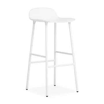 Chaise de bar Form pieds en métal 75 cm - blanc - Normann Copenhagen