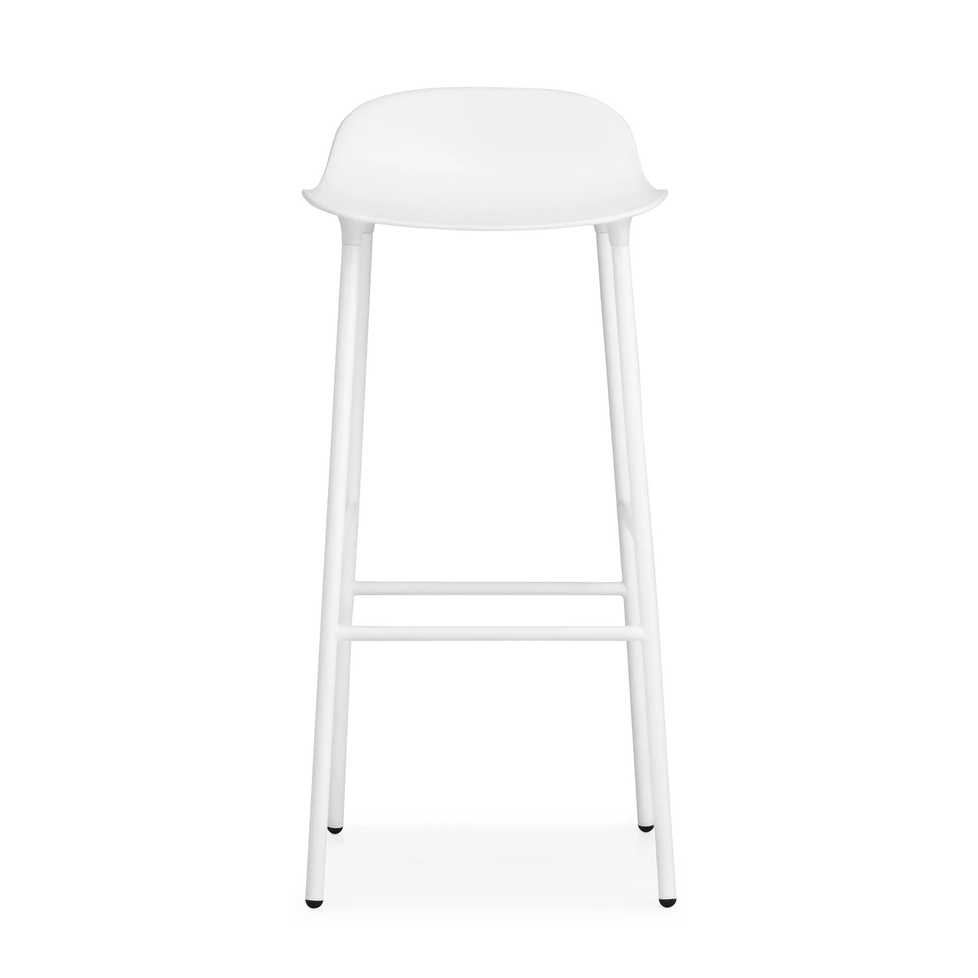 Chaise de bar Form pieds en métal 75 cm, blanc Normann Copenhagen