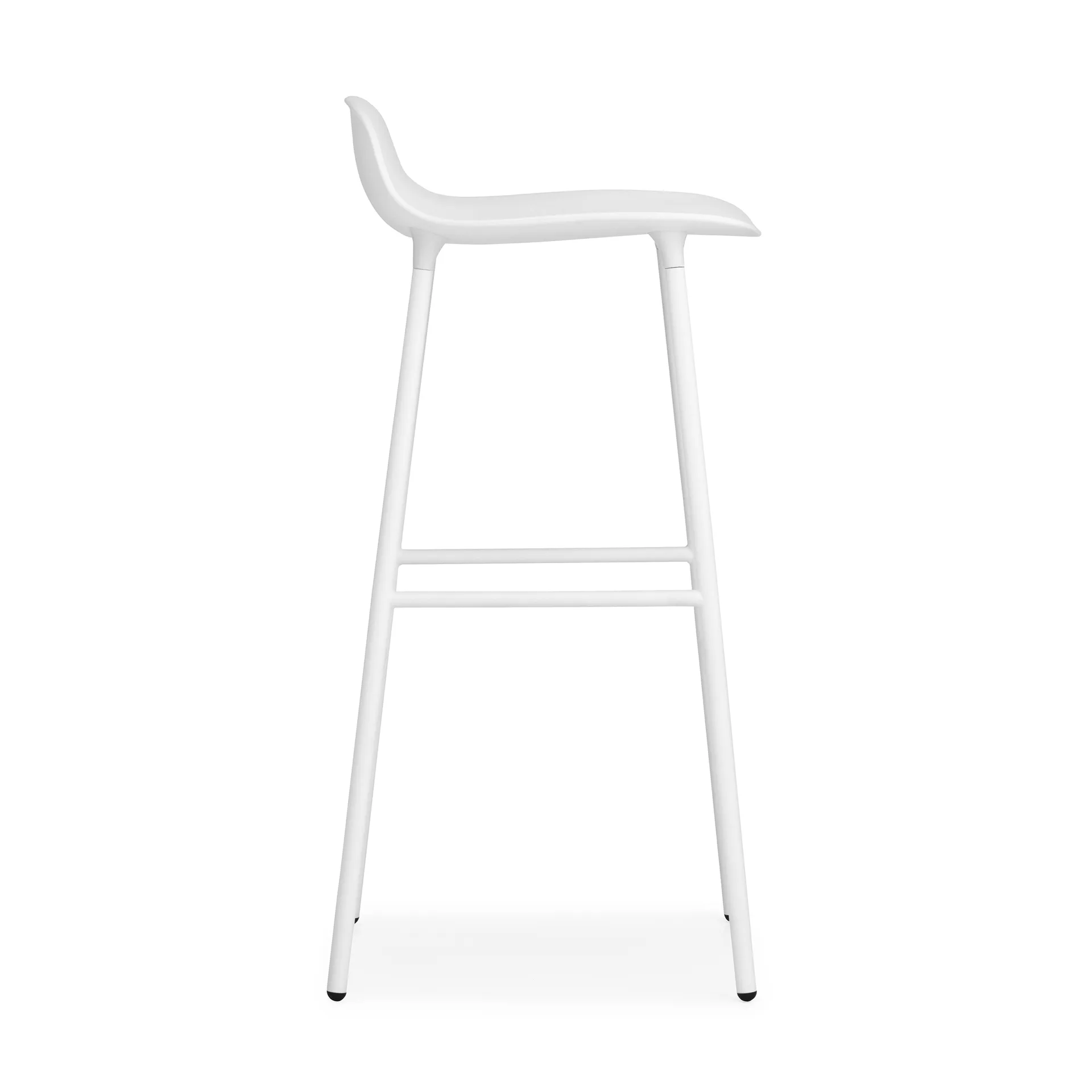 Chaise de bar Form pieds en métal 75 cm, blanc Normann Copenhagen