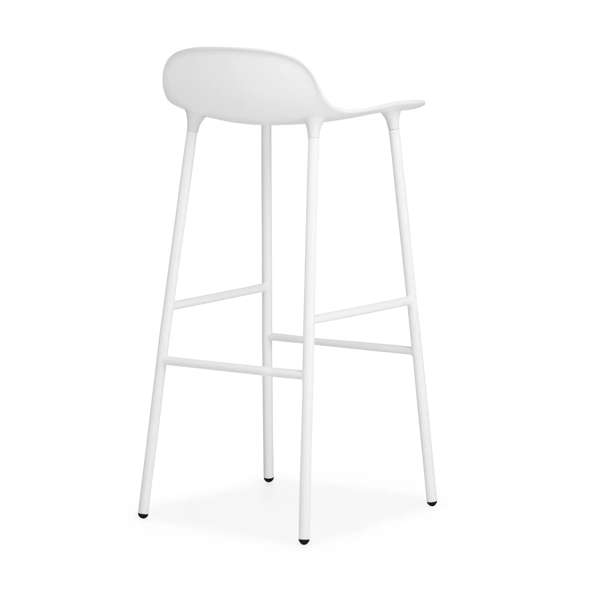 Chaise de bar Form pieds en métal 75 cm, blanc Normann Copenhagen